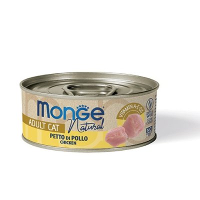 MONGE NATURAL Cat konzerva kuřecí prsa 80g
