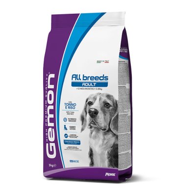 GEMON Dog All breeds Adult Tuňák s rýží 3 kg