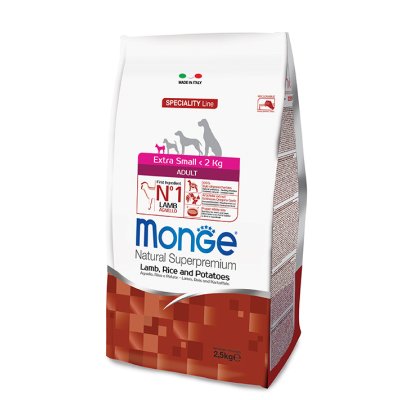 MONGE DOG EXTRA Mini Adult, jehně, rýže, brambory 2,5kg