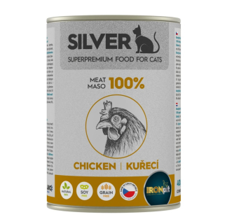 Štístko- IRONpet Silver Cat Kuřecí 100% masa, konzerva 400 g