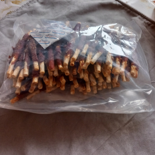 Tyčinka z buvolí kůže obalená kachním masem-2x1kg