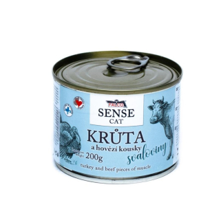Štístko- FALCO SENSE Cat krůta a hovězí kousky svaloviny, konzerva 200 g