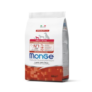 MONGE DOG Mini Puppy & Junior Jehně, rýže 800g