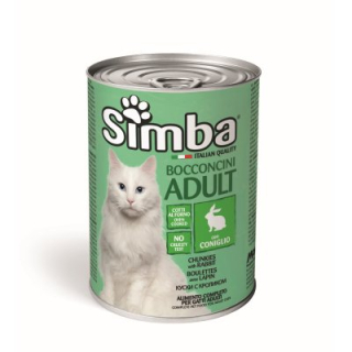 SIMBA Cat Králík kousky 415g
