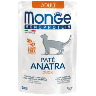 MONGE Monoprotein Cat PATÉ kapsička kachna 85g