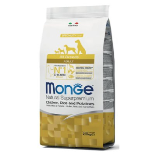 MONGE DOG Kuře, rýže, brambory 2,5kg