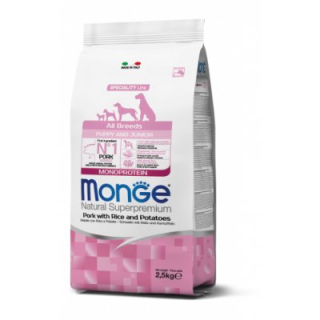 MONGE DOG Vepřové s rýží a bramborem 2,5kg