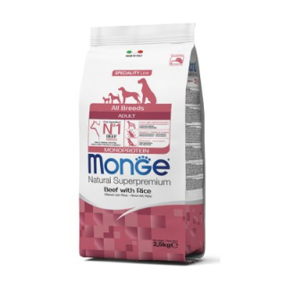 MONGE DOG Hovězí, rýže 2,5kg