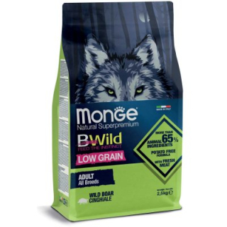 MONGE BWILD Dog - Low Grain - Divočák, Adult 2,5kg