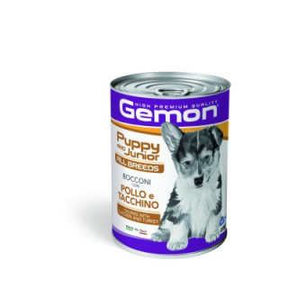GEMON Dog PUPPY kousky kuře, krocan 415g
