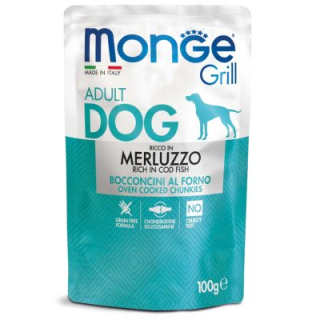 MONGE GRILL Dog Kapsička treska 100g
